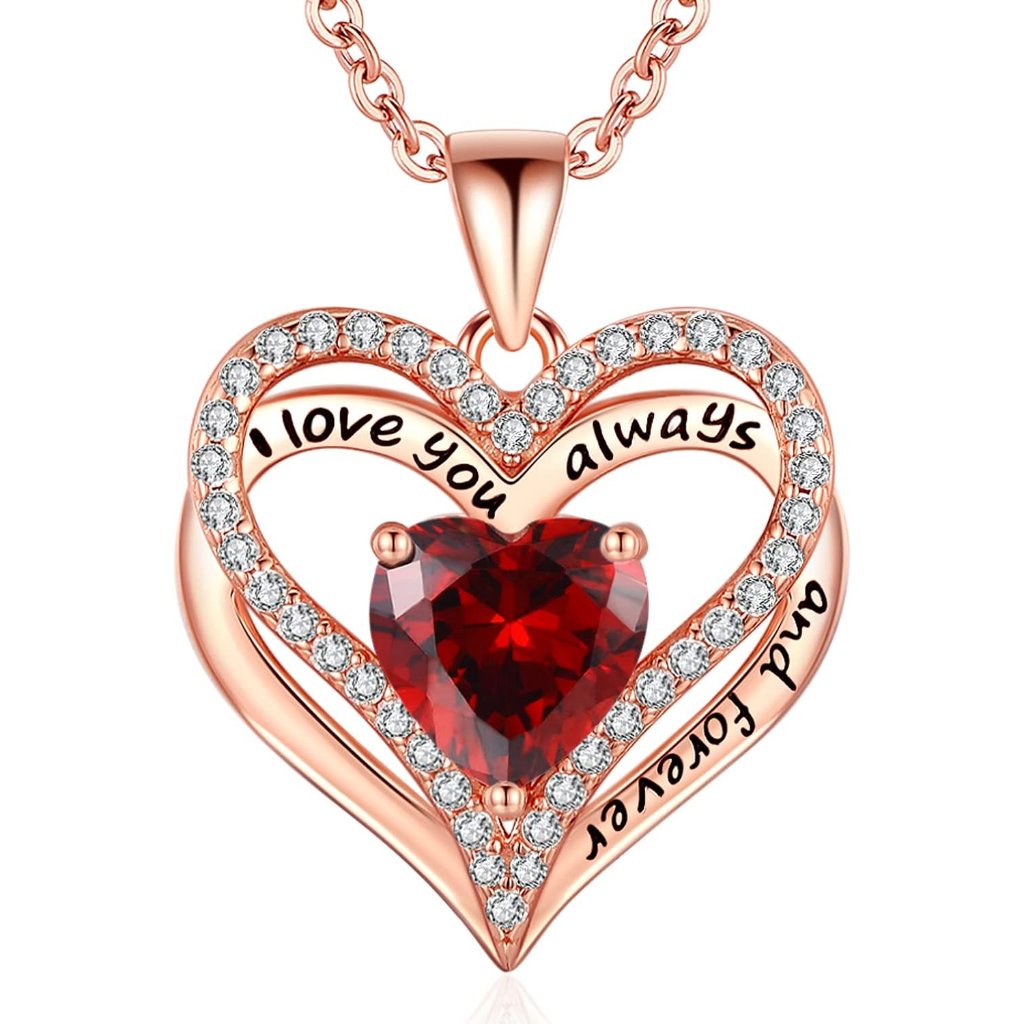 S925 Sterling Silver Necklace For Women, Wife Jewelry Rose Gold, Mom Birthday Va